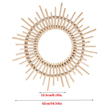 Load image into Gallery viewer, Rattan Art Deco Round Mirror
