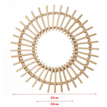 Load image into Gallery viewer, Rattan Art Deco Round Mirror
