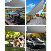 Load image into Gallery viewer, Instahut Shade Sail 4x6m Rectangle 280GSM 98% Grey Shade Cloth
