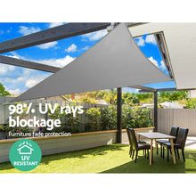 Load image into Gallery viewer, Instahut Shade Sail 5x5x5m Triangle 280GSM 98% Grey Shade Cloth
