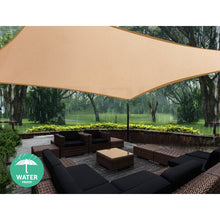 Load image into Gallery viewer, Instahut Waterproof Shade Sail 2x4m Rectangle Sand 95% Shade Cloth
