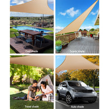 Load image into Gallery viewer, Instahut Waterproof Shade Sail 5x5x5m Rectangle Sand 95% Shade Cloth
