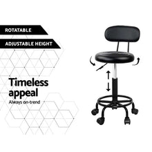 Load image into Gallery viewer, Artiss Salon Stool Swivel Chairs with Back Barber Beauty Hydralic Lift
