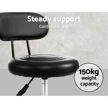 Load image into Gallery viewer, Artiss Salon Stool Swivel Chairs with Back Barber Beauty Hydralic Lift
