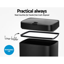 Load image into Gallery viewer, Devanti 45L Motion Sensor Bin Rubbish Automatic Black
