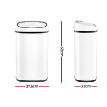 Load image into Gallery viewer, Devanti 58L Motion Sensor Bin Rubbish Automatic White
