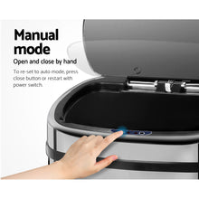 Load image into Gallery viewer, Devanti 68L Motion Sensor Bin Rubbish Automatic Silver
