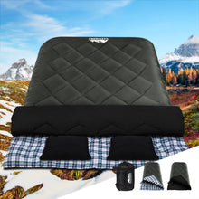 Load image into Gallery viewer, Weisshorn Sleeping Bag Double Pillow Thermal Camping Hiking Tent Grey -10�C
