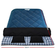 Load image into Gallery viewer, Weisshorn Sleeping Bag Double Pillow Thermal Camping Hiking Tent Blue -10�C
