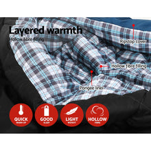 Load image into Gallery viewer, Weisshorn Sleeping Bag Double Pillow Thermal Camping Hiking Tent Blue -10�C
