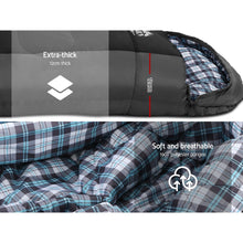Load image into Gallery viewer, Weisshorn Sleeping Bag Single Thermal Camping Hiking Tent Black� -20�C

