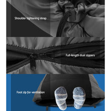 Load image into Gallery viewer, Weisshorn Sleeping Bag Single Thermal Camping Hiking Tent Black� -20�C
