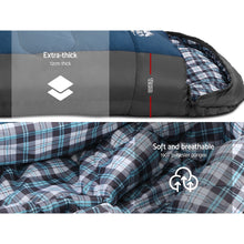 Load image into Gallery viewer, Weisshorn Sleeping Bag Single Thermal Camping Hiking Tent Blue -20�C
