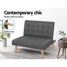 Load image into Gallery viewer, Artiss Linen Sofa Bed Lounge Chair Single Seater Modular Bed Set
