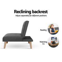 Load image into Gallery viewer, Artiss Linen Sofa Bed Lounge Chair Single Seater Modular Bed Set
