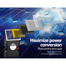 Load image into Gallery viewer, Giantz Fence Energiser 15KM Solar Powered 0.8J Electric
