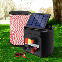 Load image into Gallery viewer, Giantz Fence Energiser 3KM Solar Powered Electric 500M Poly Rope

