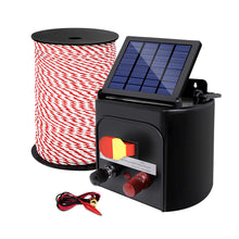 Load image into Gallery viewer, Giantz Fence Energiser 5KM Solar Powered Electric 500M Poly Rope
