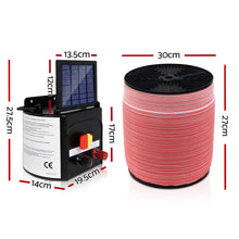 Load image into Gallery viewer, Giantz Fence Energiser 3KM Solar Powered Electric 1200M Poly Tape
