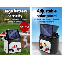 Load image into Gallery viewer, Giantz Fence Energiser 8KM Solar Powered Electric 400M Poly Tape Insulator
