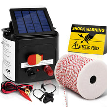 Load image into Gallery viewer, Giantz Fence Energiser 5KM Solar Powered Electric 500M Poly Wire Insulator
