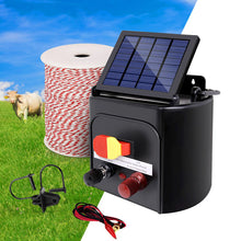 Load image into Gallery viewer, Giantz Fence Energiser 5KM Solar Powered Electric 500M Poly Wire Insulator
