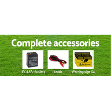 Load image into Gallery viewer, Giantz Fence Energiser 3KM Solar Powered 0.1J Electric Fencing Charger

