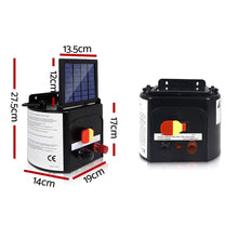 Load image into Gallery viewer, Giantz Fence Energiser 5KM Solar Powered 0.15J Electric Fencing Charger
