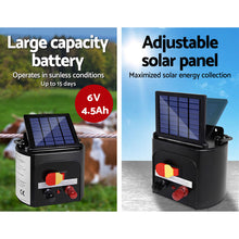 Load image into Gallery viewer, Giantz Fence Energiser 5KM Solar Powered 0.15J Electric Fencing Charger
