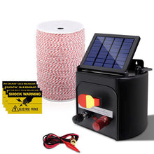 Load image into Gallery viewer, Giantz Fence Energiser 5KM Solar Powered Electric 2KM Poly Wire
