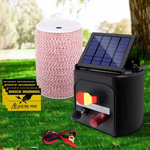 Load image into Gallery viewer, Giantz Fence Energiser 5KM Solar Powered Electric 2KM Poly Wire
