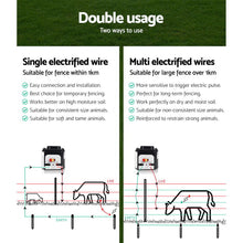 Load image into Gallery viewer, Giantz Fence Energiser 8KM Solar Powered 0.3J Electric Fencing Charger

