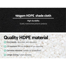 Load image into Gallery viewer, 1.83 x 10m Shade Sail Cloth - Black, 90% Shade Block
