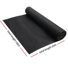 Load image into Gallery viewer, Instahut 50% Sun Shade Cloth Shadecloth Sail Roll Mesh 1.83x20m 100gsm Black
