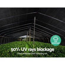 Load image into Gallery viewer, Instahut 50% Sun Shade Cloth Shadecloth Sail Roll Mesh 1.83x20m 100gsm Black
