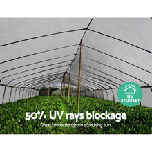 Load image into Gallery viewer, Instahut 3.66x10m 50% UV Shade Cloth Shadecloth Sail Garden Mesh Roll Outdoor White
