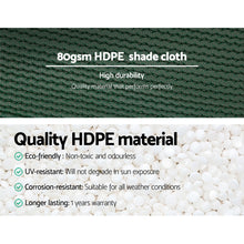 Load image into Gallery viewer, Instahut 3.66x20m 30% UV Shade Cloth Shadecloth Sail Garden Mesh Roll Outdoor Green
