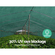 Load image into Gallery viewer, Instahut 3.66x20m 30% UV Shade Cloth Shadecloth Sail Garden Mesh Roll Outdoor Green
