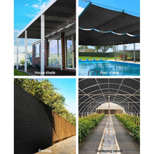 Load image into Gallery viewer, Instahut 3.66x30m 30% UV Shade Cloth Shadecloth Sail Garden Mesh Roll Outdoor Black
