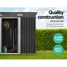 Load image into Gallery viewer, Durable Galvanized Steel Outdoor Storage Garden Shed 2.38x1.31M with Base
