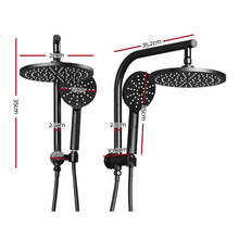 Load image into Gallery viewer, Cefito WELS 9'' Rain Shower Head Set Round Handheld High Pressure Wall Black
