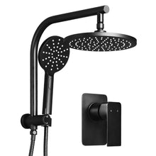 Load image into Gallery viewer, Cefito WELS 9'' Rain Shower Head Mixer Round Handheld High Pressure Wall Black
