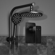 Load image into Gallery viewer, Cefito WELS 9'' Rain Shower Head Mixer Round Handheld High Pressure Wall Black
