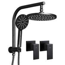 Load image into Gallery viewer, Cefito WELS 9'' Rain Shower Head Taps Round Handheld High Pressure Wall Black
