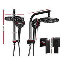 Load image into Gallery viewer, Cefito WELS 9'' Rain Shower Head Taps Round Handheld High Pressure Wall Black
