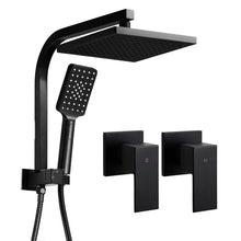 Load image into Gallery viewer, Cefito WELS 8'' Rain Shower Head Taps Square Handheld High Pressure Wall Black

