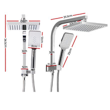 Load image into Gallery viewer, Cefito WELS 8'' Rain Shower Head Set Square Handheld High Pressure Wall Chrome

