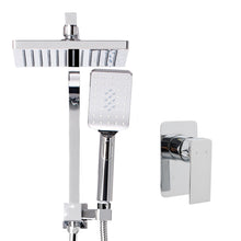 Load image into Gallery viewer, Cefito WELS 8'' Rain Shower Head Mixer Square Handheld High Pressure Wall Chrome
