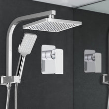 Load image into Gallery viewer, Cefito WELS 8'' Rain Shower Head Mixer Square Handheld High Pressure Wall Chrome
