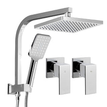 Load image into Gallery viewer, Cefito WELS 8'' Rain Shower Head Taps Square Handheld High Pressure Wall Chrome
